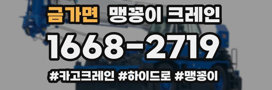 금가면 맹꽁이 크레인