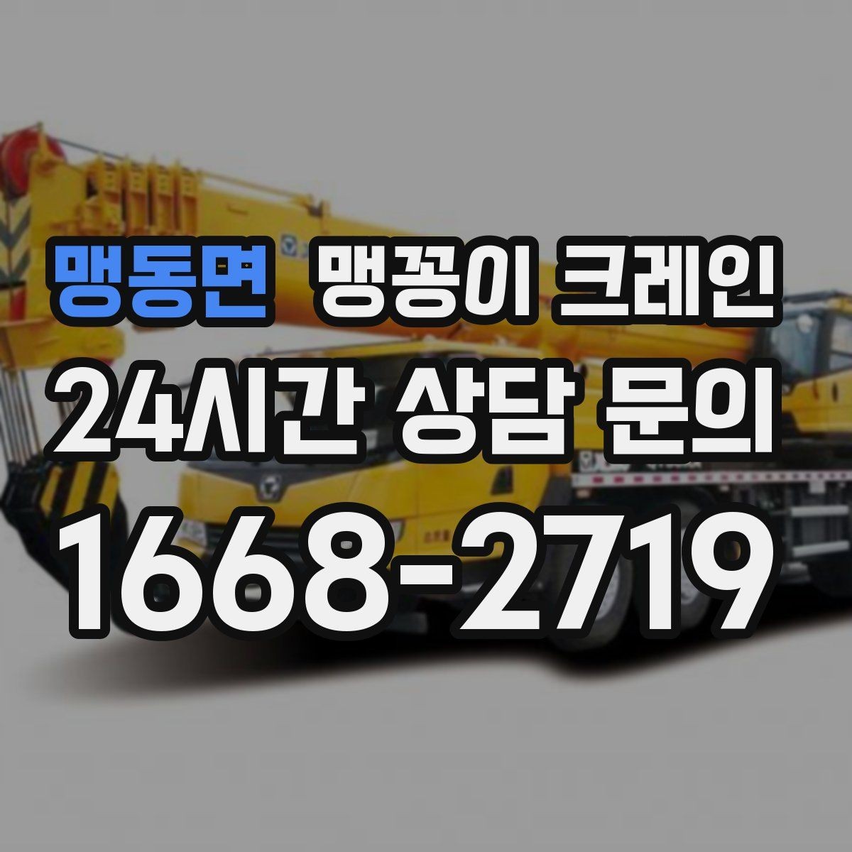 맹동면 맹꽁이 크레인 출입구 높이가 낮을 때 가능한 작업 범위