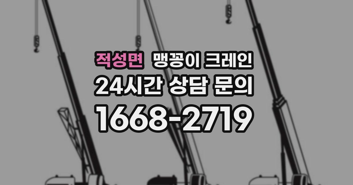 적성면 맹꽁이 크레인