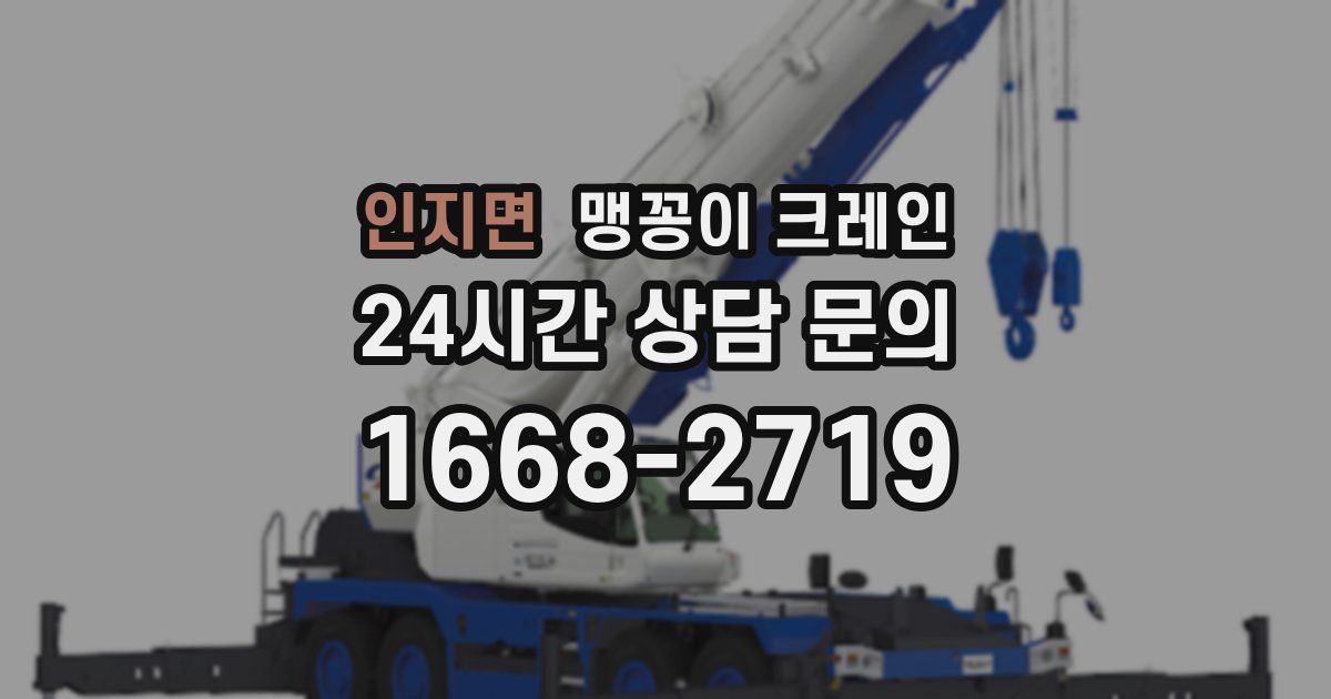 인지면 맹꽁이 크레인