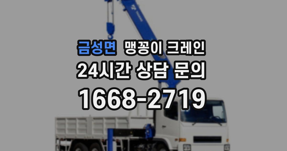 금성면 맹꽁이 크레인