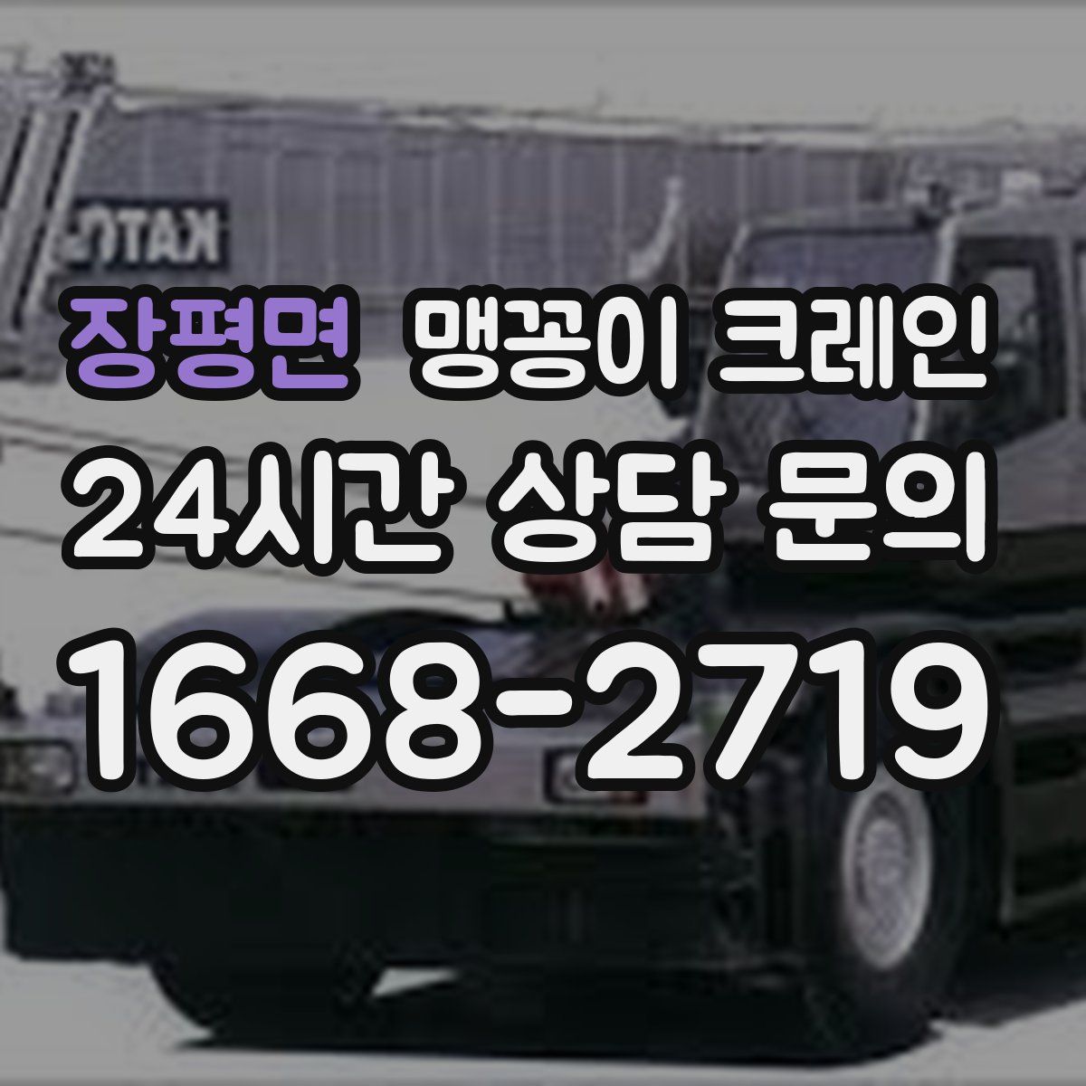 장평면 맹꽁이 크레인