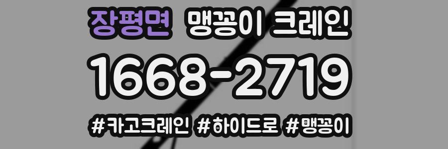 장평면 맹꽁이 크레인