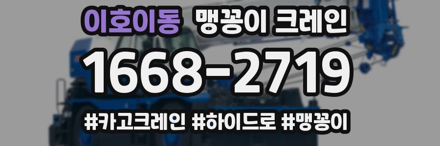이호이동 맹꽁이 크레인