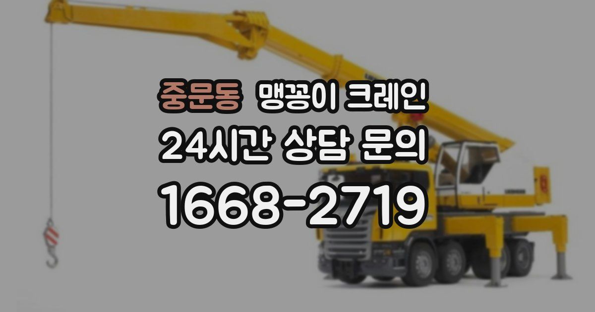 중문동 맹꽁이 크레인