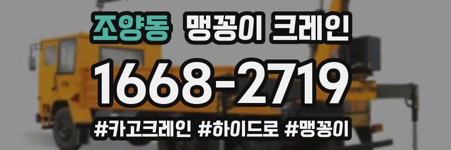 조양동 맹꽁이 크레인