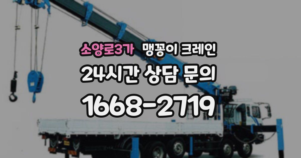 소양로3가 맹꽁이 크레인