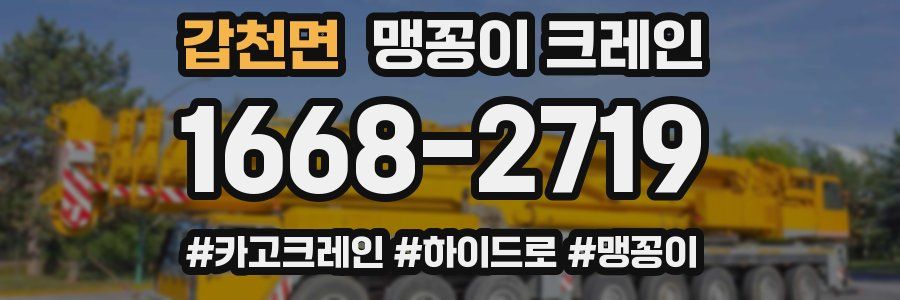 갑천면 맹꽁이 크레인