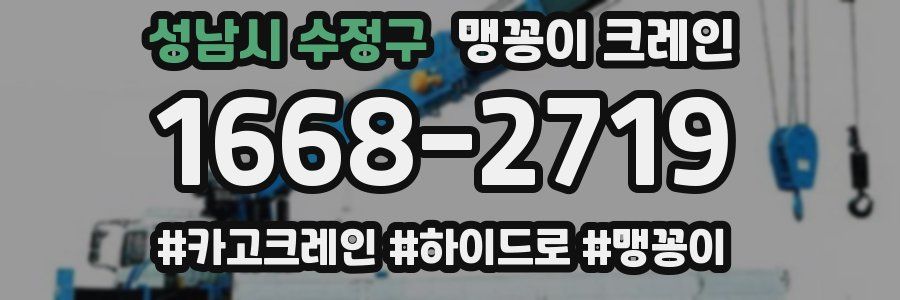 성남시 수정구 맹꽁이 크레인