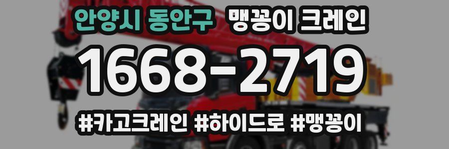 안양시 동안구 맹꽁이 크레인