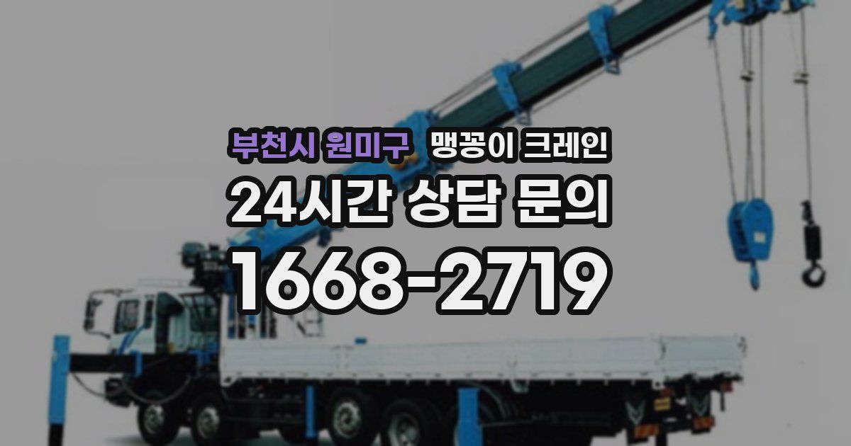 부천시 원미구 맹꽁이 크레인