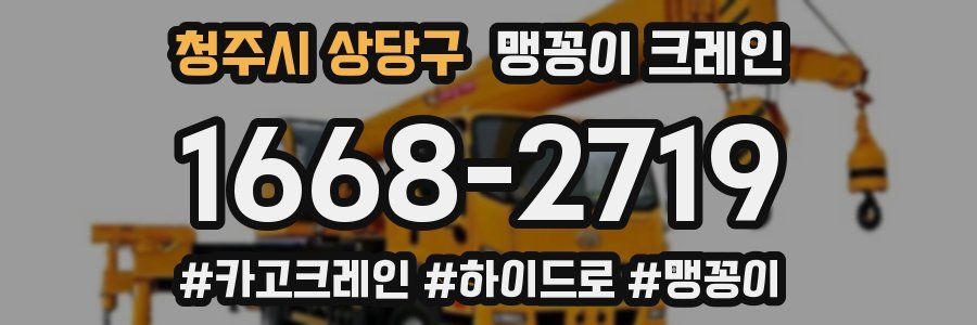 청주시 상당구 맹꽁이 크레인