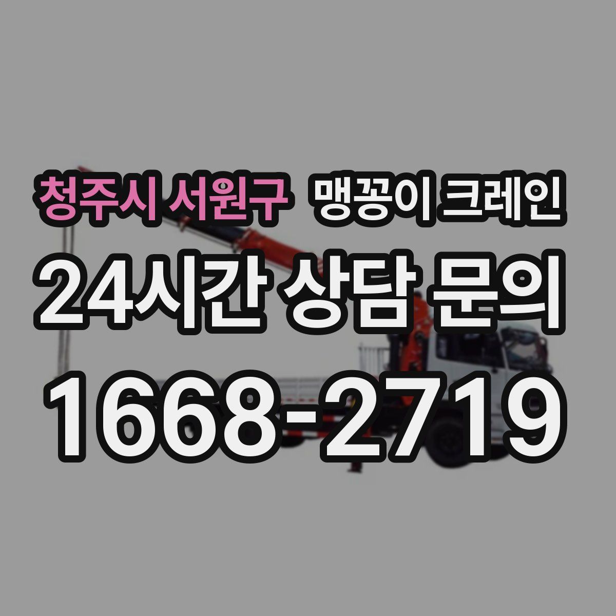 청주시 서원구 맹꽁이 크레인