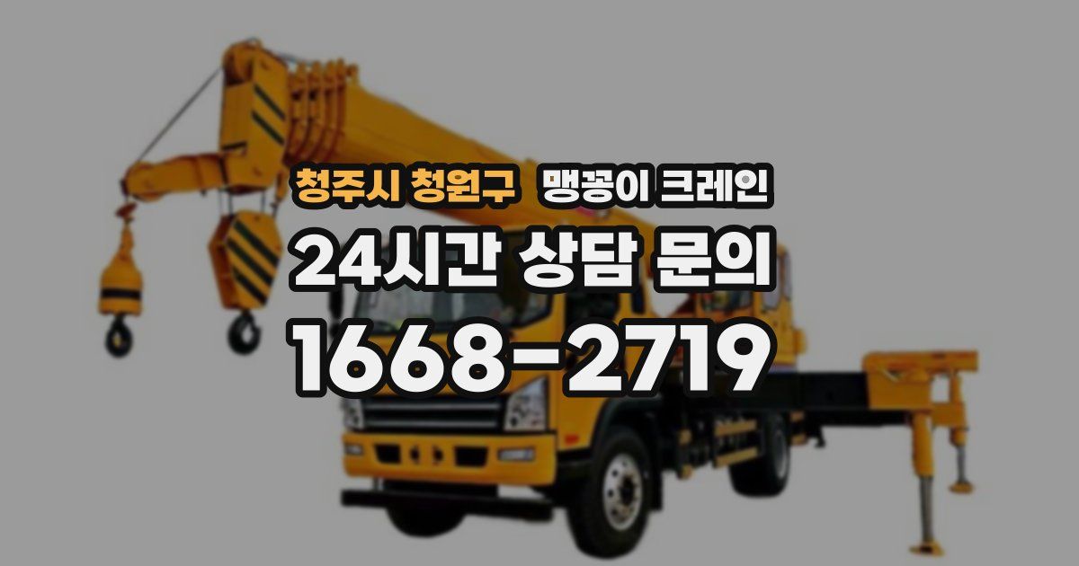 청주시 청원구 맹꽁이 크레인