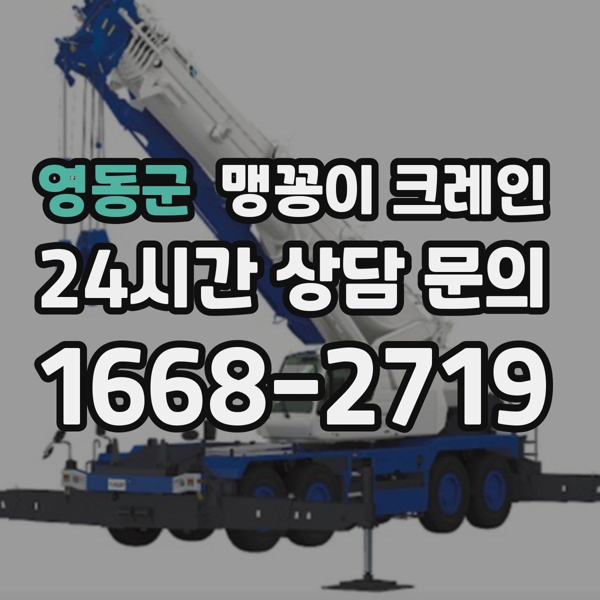 영동군 맹꽁이 크레인 카고 크레인과 비교해 유리한 현장 조건
