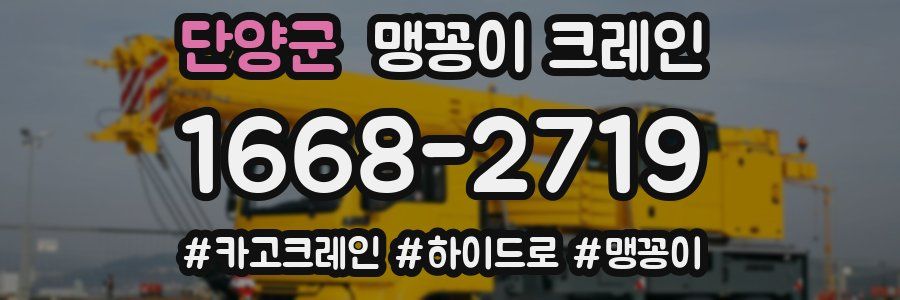 단양군 맹꽁이 크레인