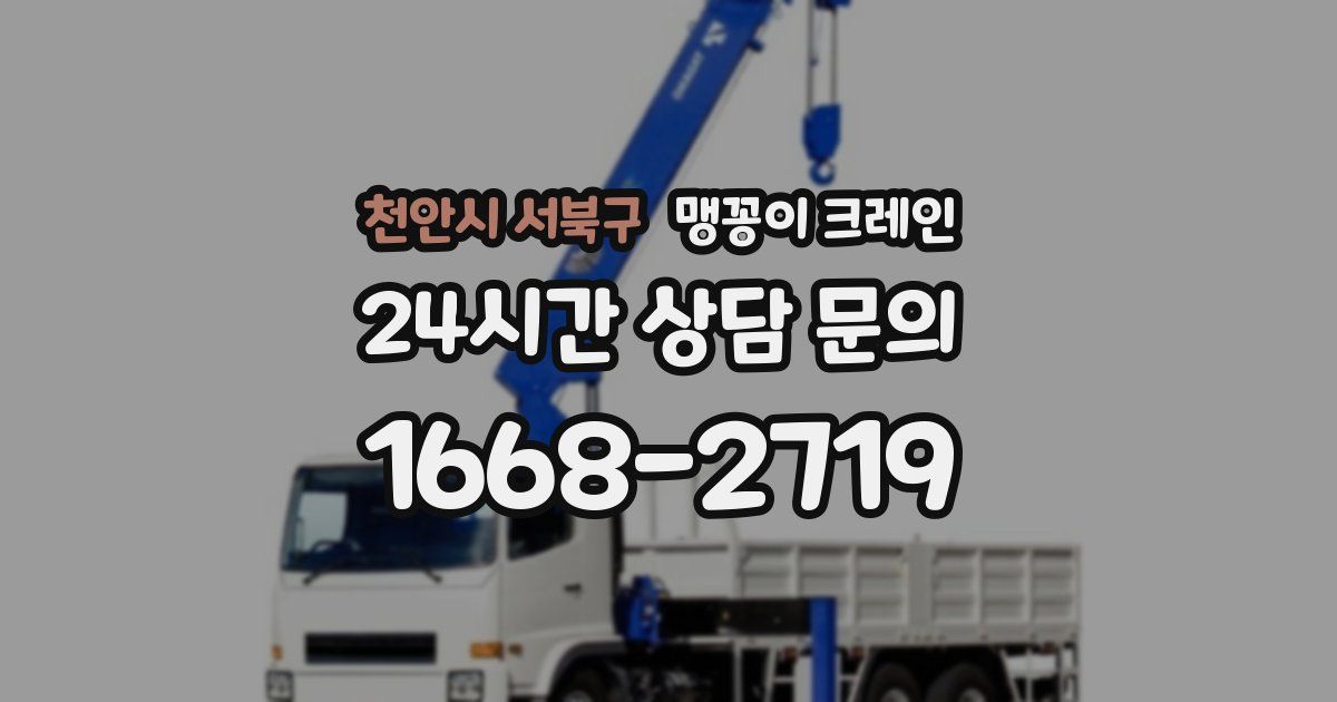 천안시 서북구 맹꽁이 크레인
