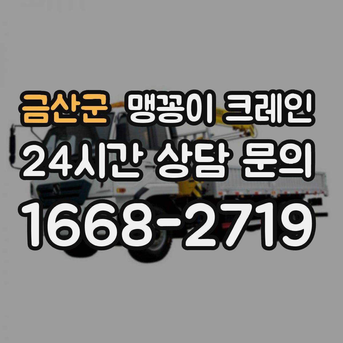 금산군 맹꽁이 크레인