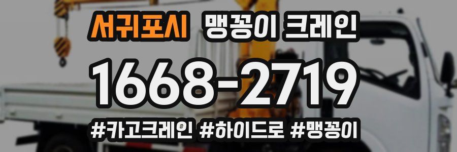 서귀포시 맹꽁이 크레인