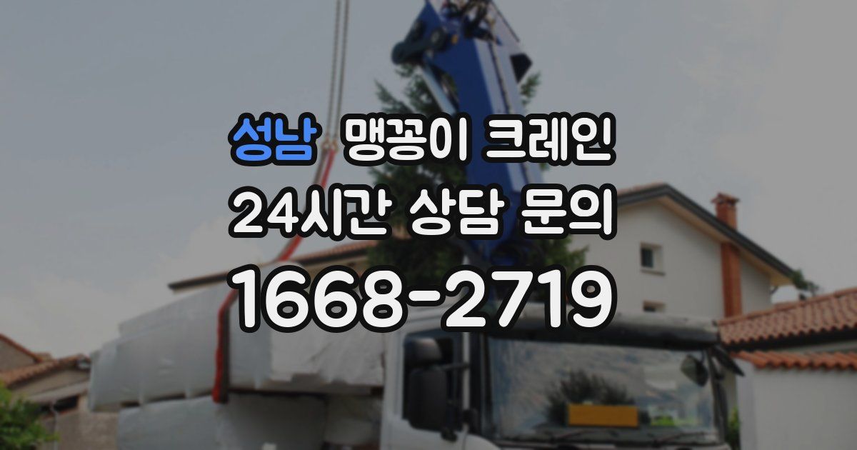 성남 맹꽁이 크레인