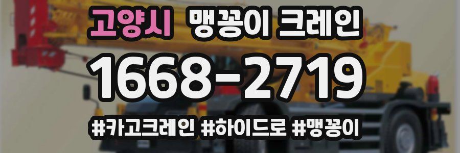 고양시 맹꽁이 크레인