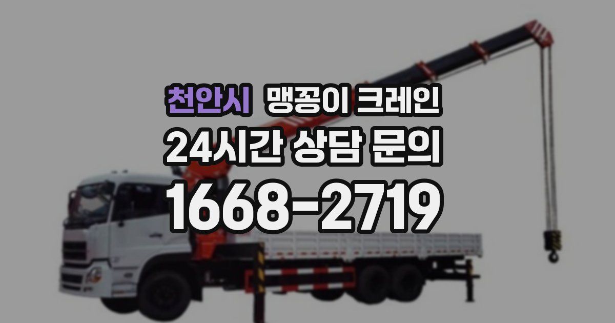 천안시 맹꽁이 크레인