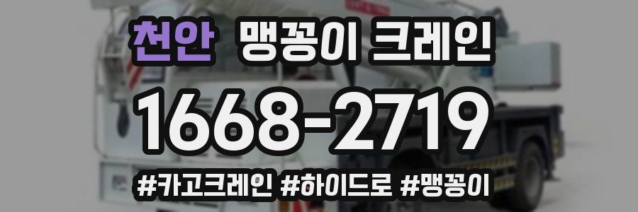 천안 맹꽁이 크레인