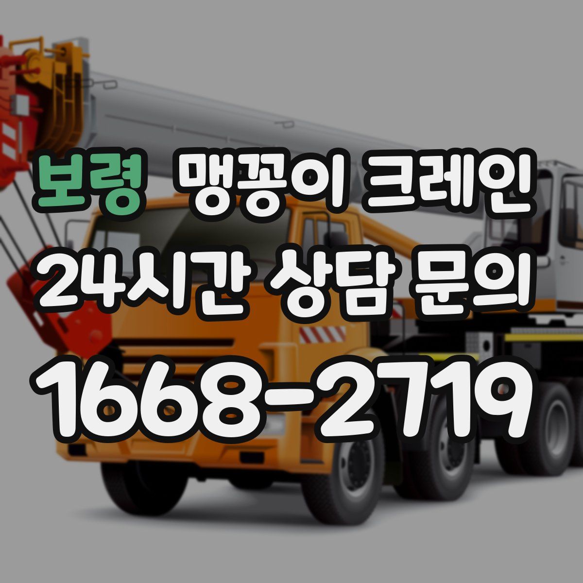 보령 맹꽁이 크레인