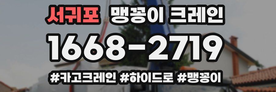 서귀포 맹꽁이 크레인