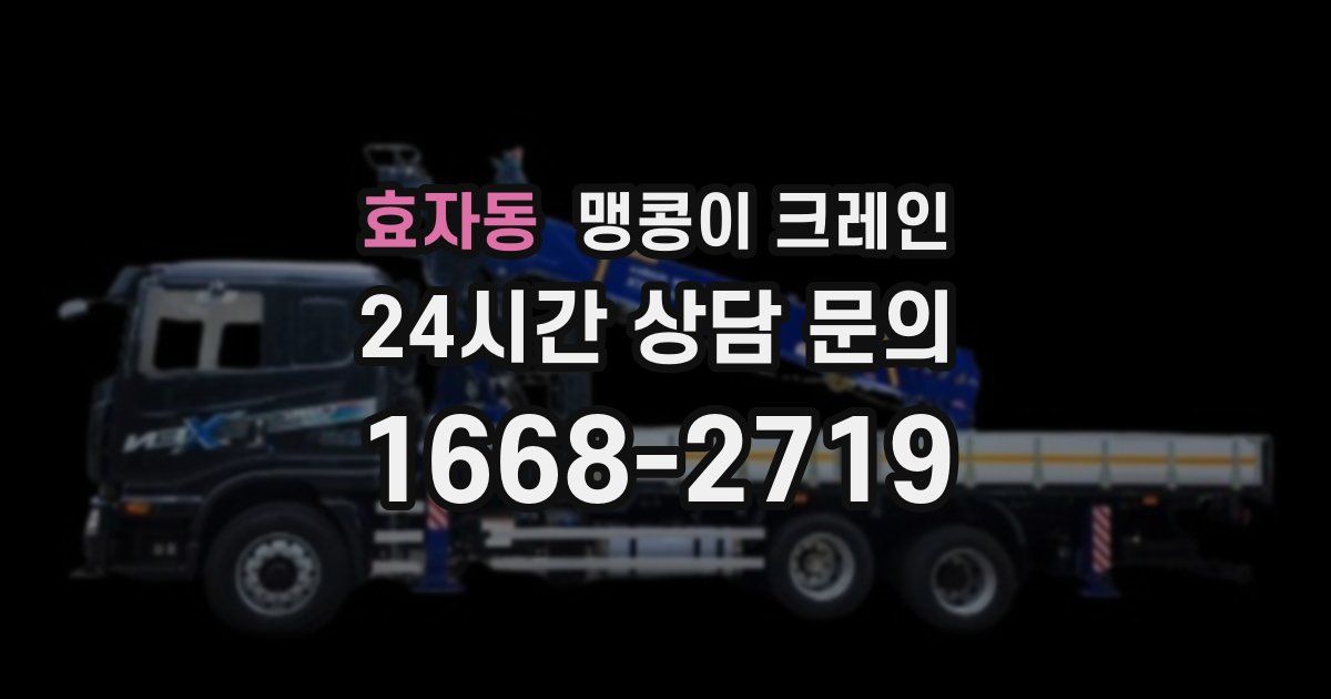 효자동 맹콩이 크레인