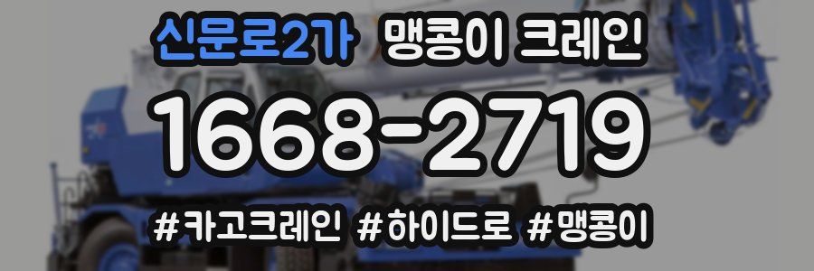 신문로2가 맹콩이 크레인