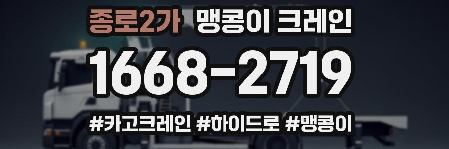 종로2가 맹콩이 크레인