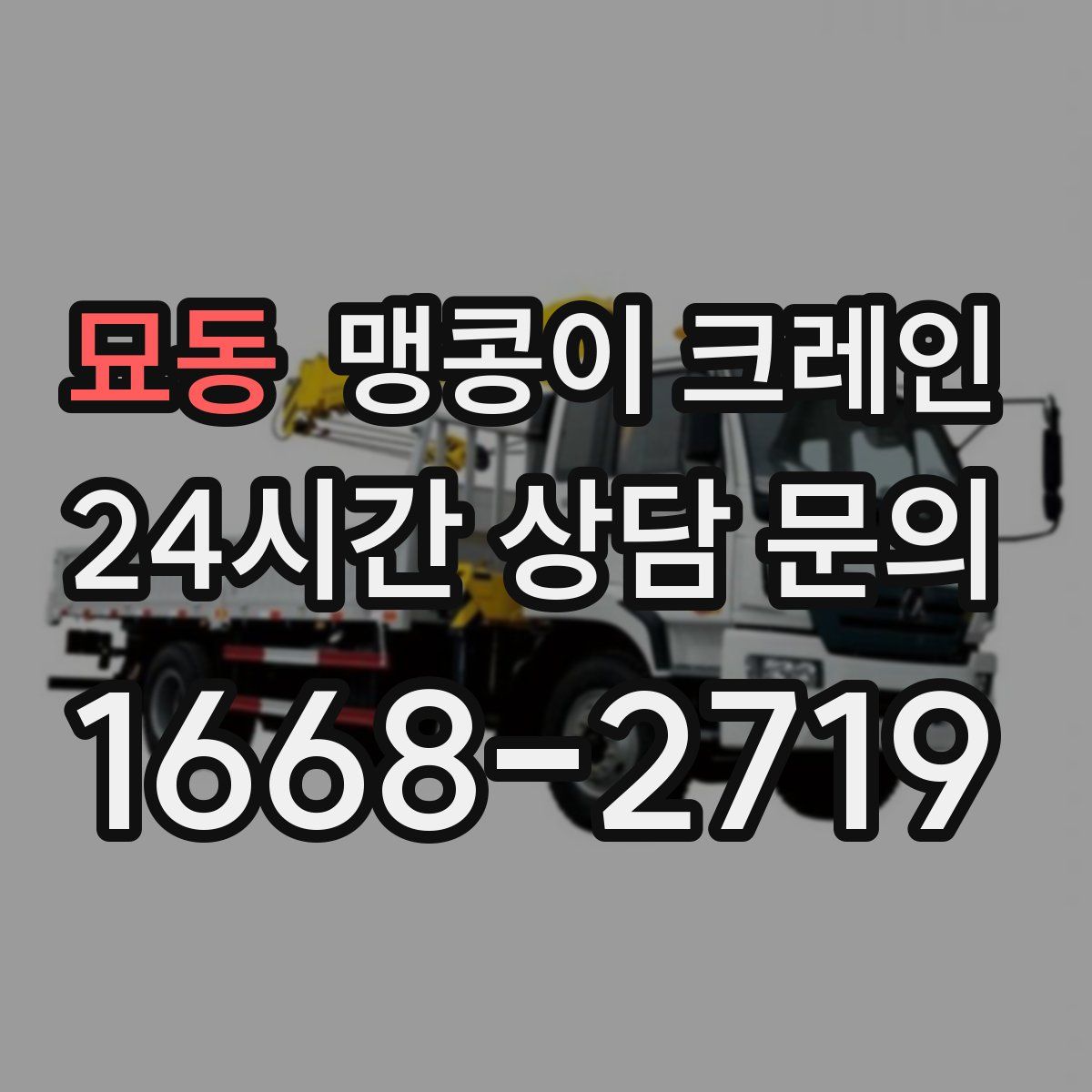 묘동 맹콩이 크레인