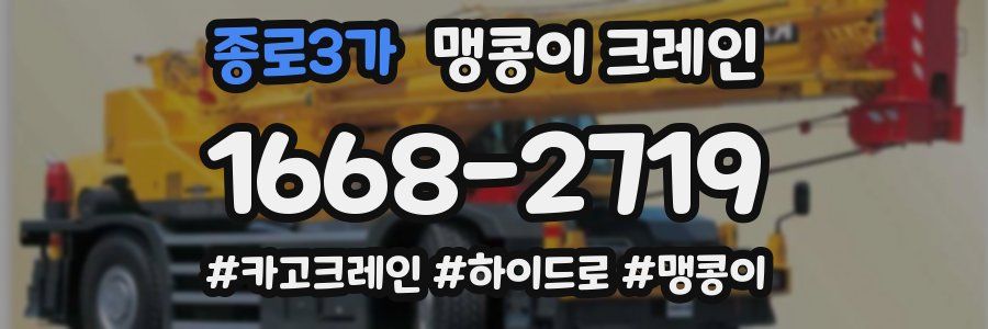 종로3가 맹콩이 크레인