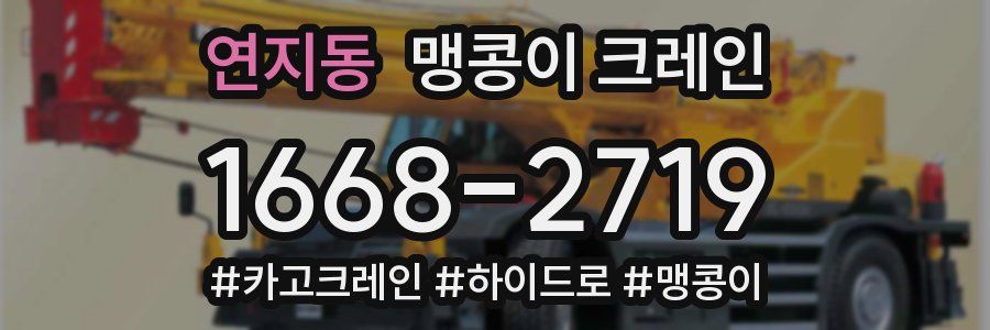 연지동 맹콩이 크레인
