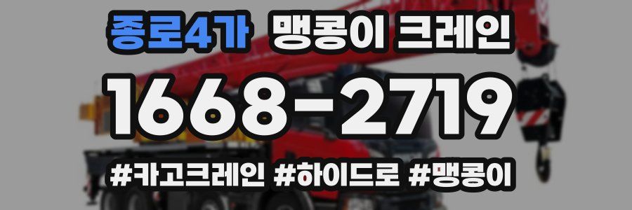 종로4가 맹콩이 크레인