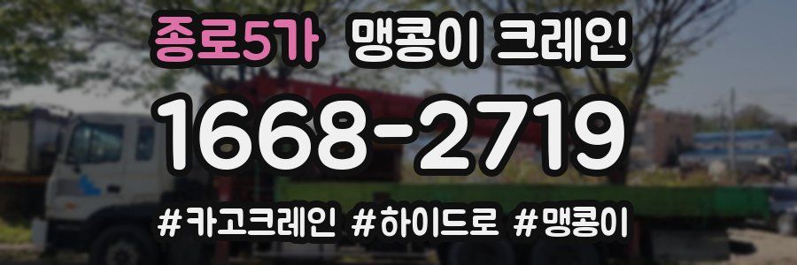 종로5가 맹콩이 크레인