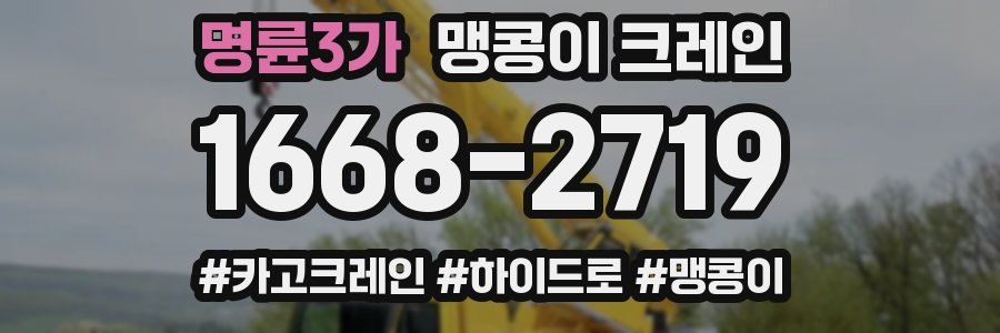 명륜3가 맹콩이 크레인