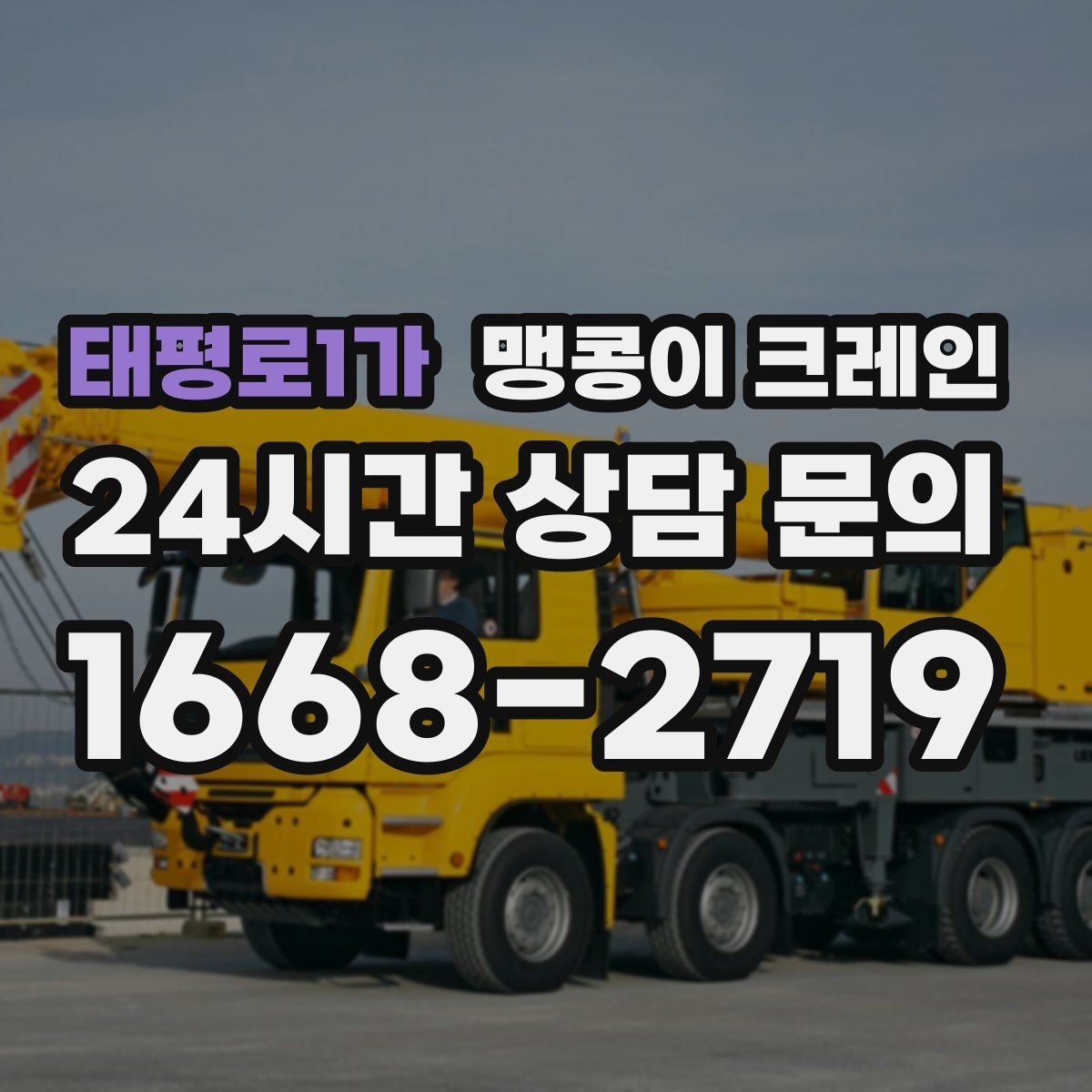 태평로1가 맹콩이 크레인 좁은 현장에 최적 장비를 고르는 방법