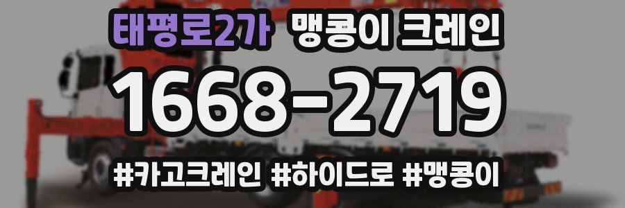 태평로2가 맹콩이 크레인