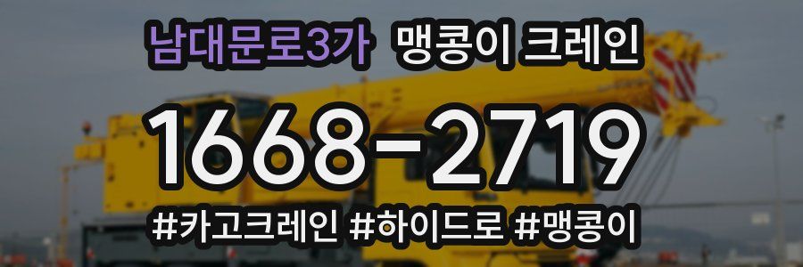 남대문로3가 맹콩이 크레인