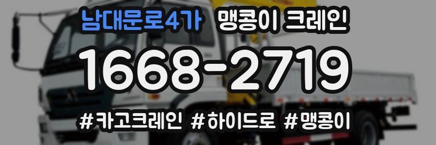 남대문로4가 맹콩이 크레인