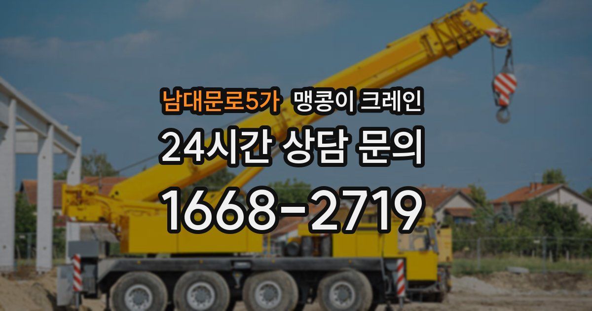 남대문로5가 맹콩이 크레인