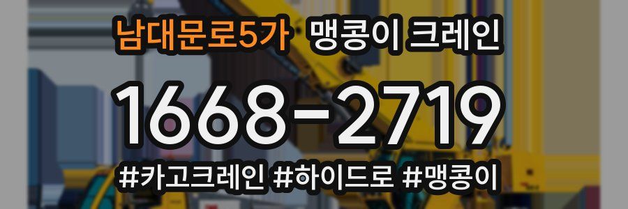 남대문로5가 맹콩이 크레인