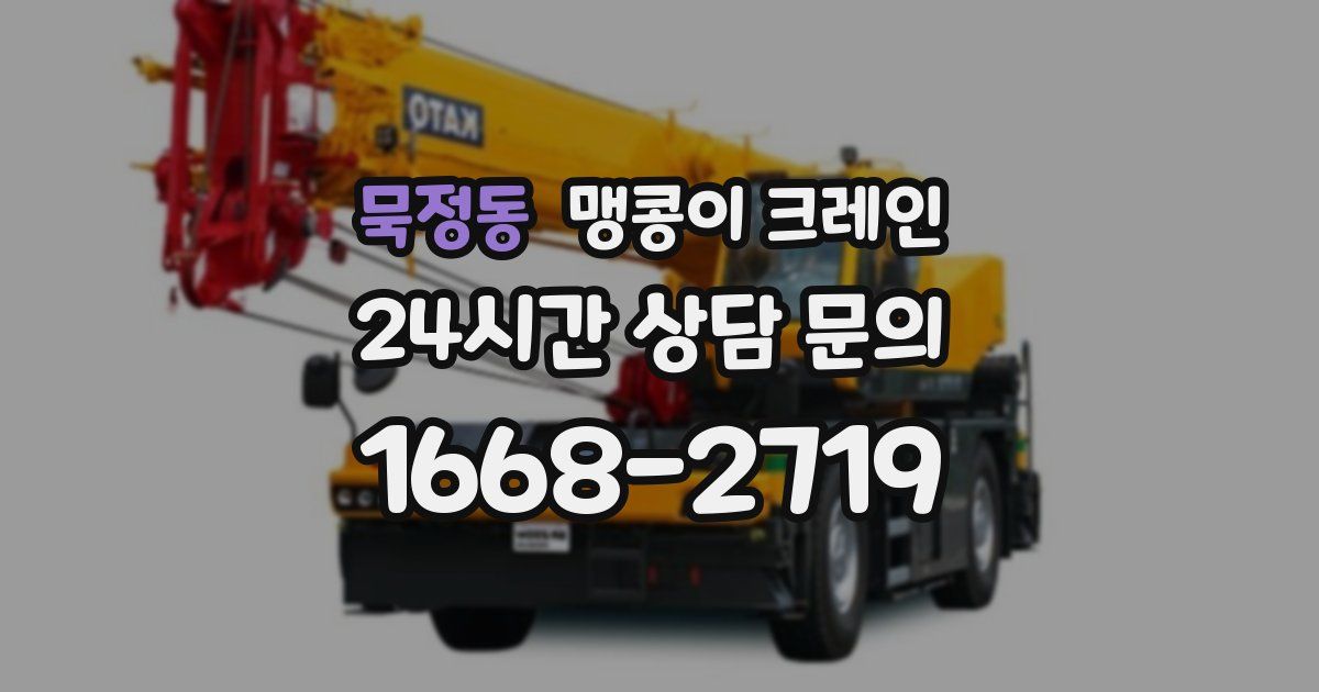 묵정동 맹콩이 크레인