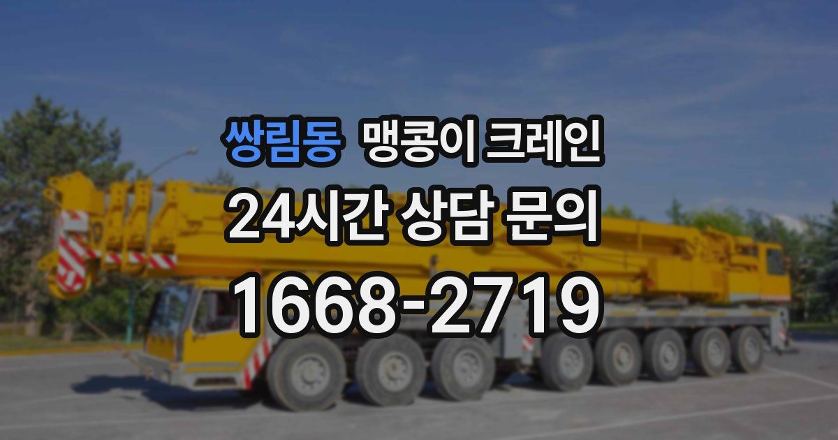 쌍림동 맹콩이 크레인