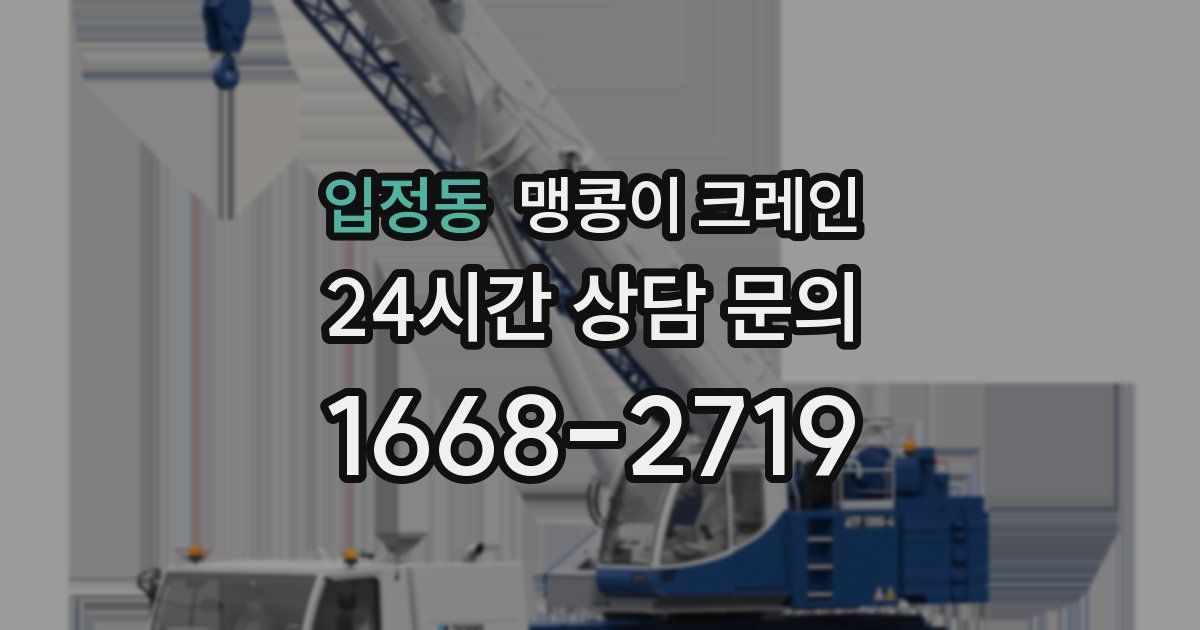 입정동 맹콩이 크레인