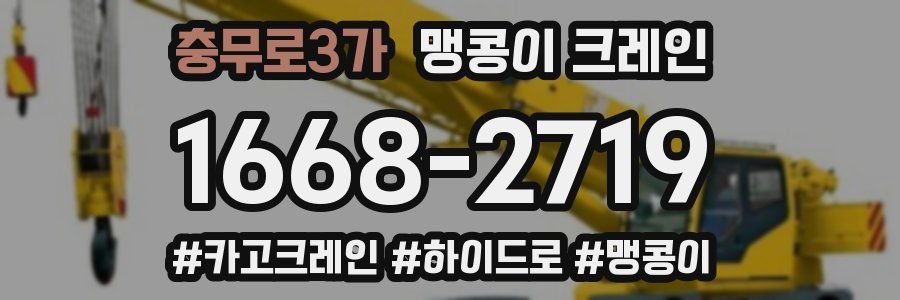 충무로3가 맹콩이 크레인