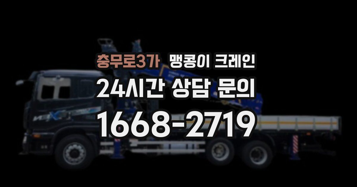 충무로3가 맹콩이 크레인