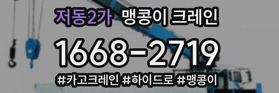 저동2가 맹콩이 크레인